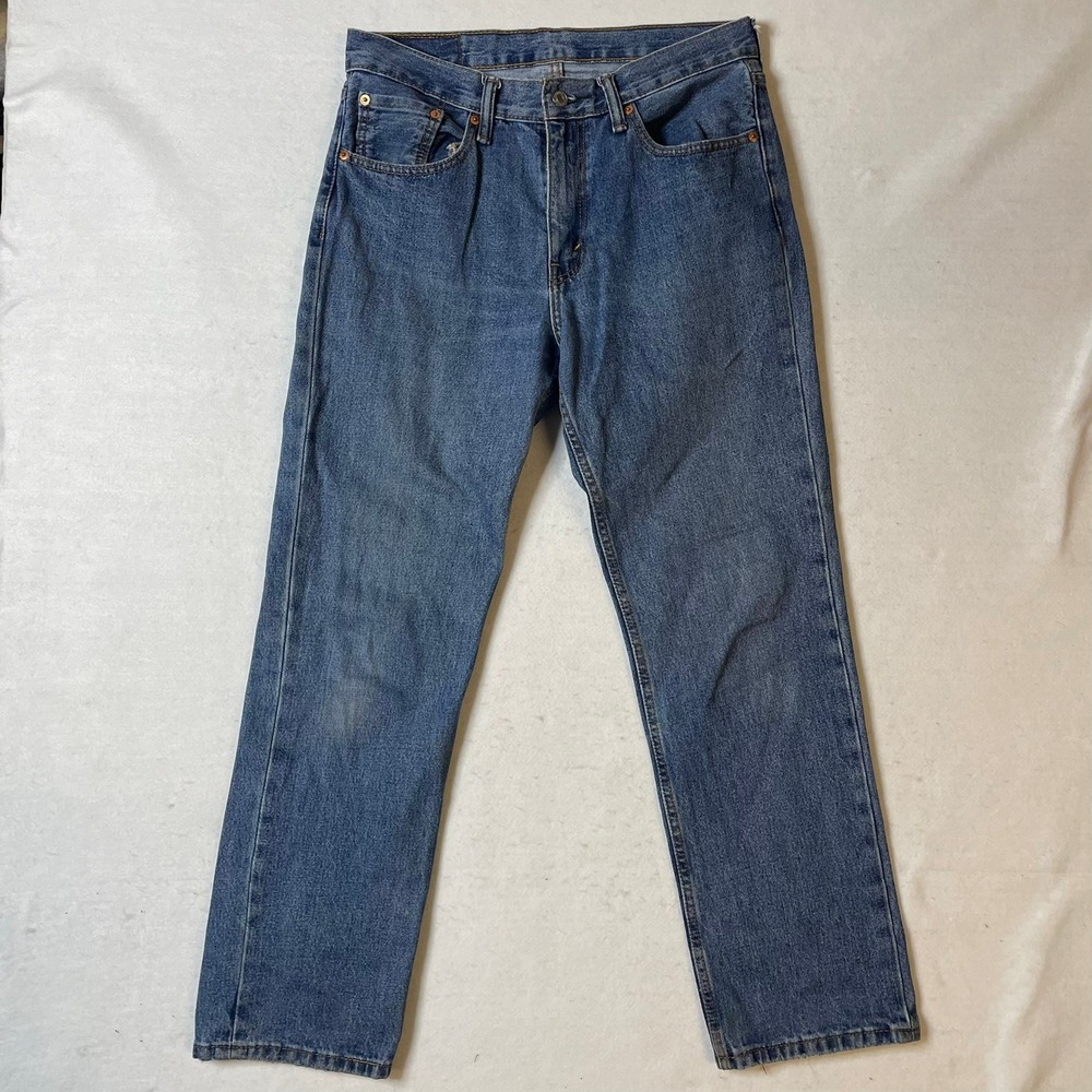 Levi's 516 Jeans Mens W32‎ L30 Blue Denim Straight Leg Classic Fit